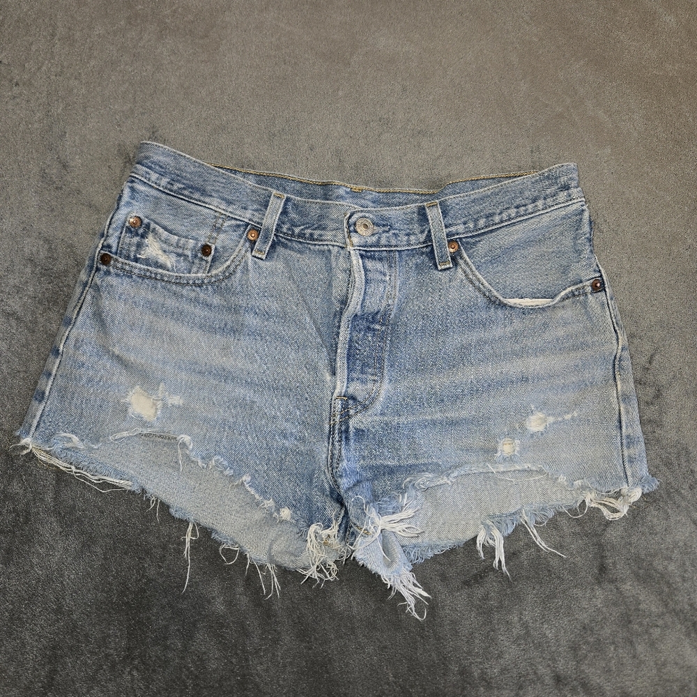 Levi 501 Distressed Jean Shorts